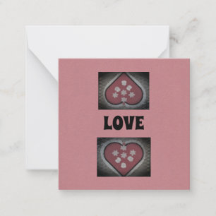 Carte De Correspondance Coeurs fleuris