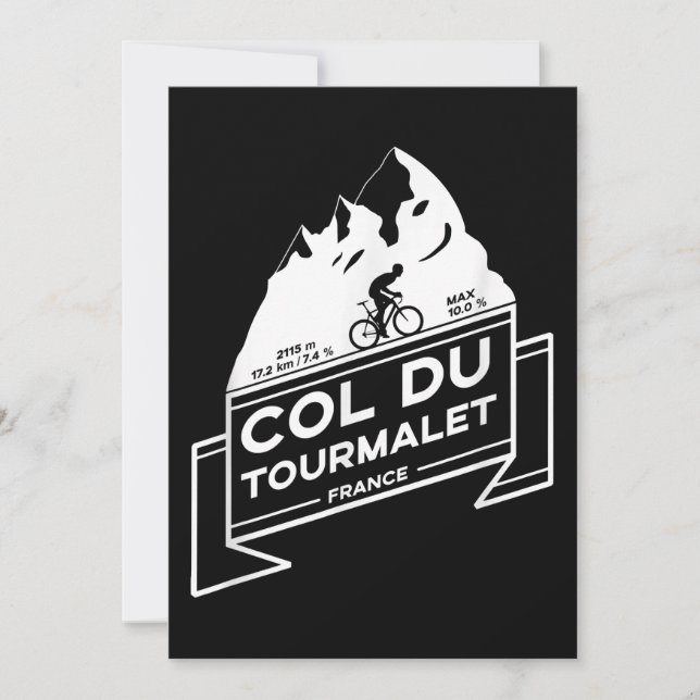 Carte De Correspondance Col Du Tourmalet Road Cycling (Devant)