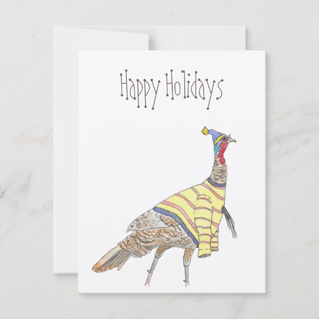 Carte De Correspondance Cold Turkey Happy Holidays (Devant)