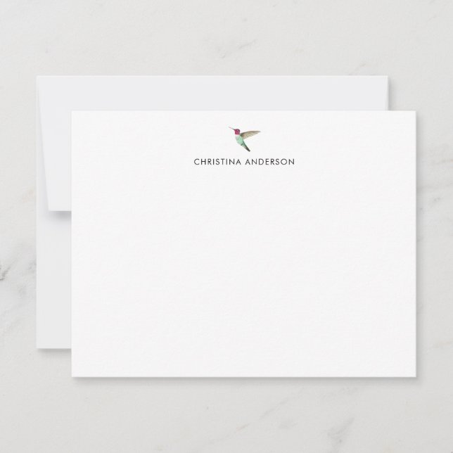 Carte De Correspondance Colibri d'Anna (Devant)