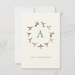 Carte De Correspondance Colibri Monogram