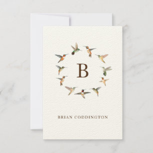 Carte De Correspondance Colibri Monogram