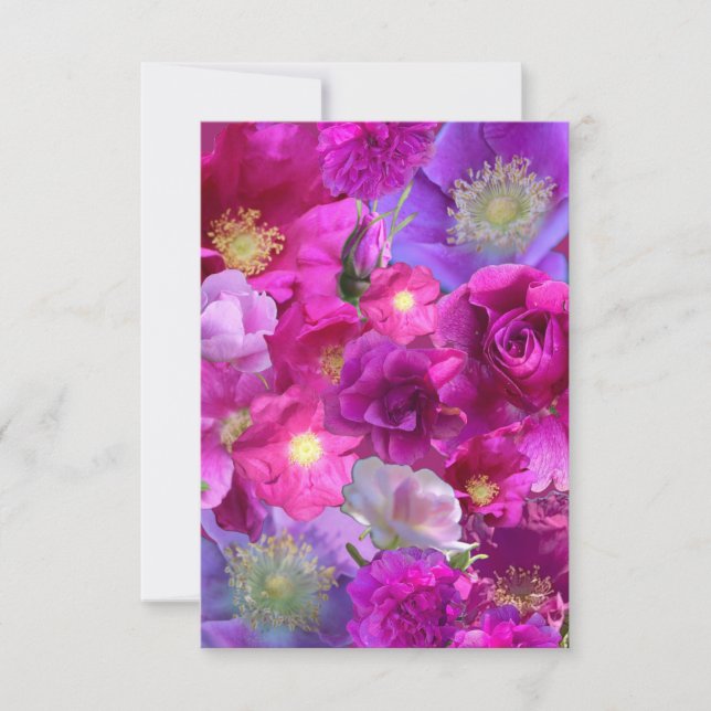 Carte De Correspondance Collage de rose sauvage (Devant)