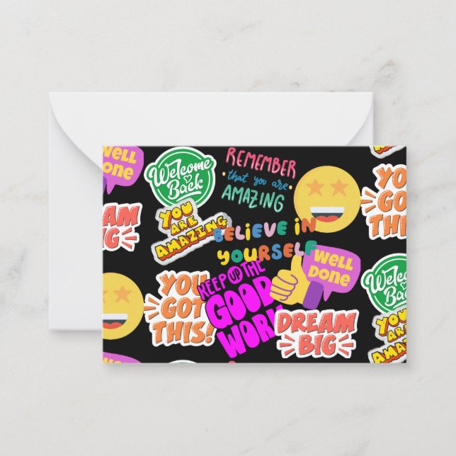 Carte De Correspondance Collage d'encouragement ultime (Devant)