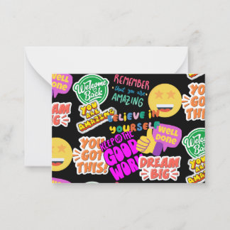 Carte De Correspondance Collage d'encouragement ultime