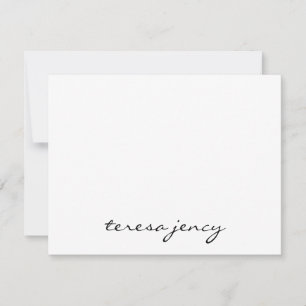 Carte De Correspondance Collage photo personnalisé Monogramme minimalist