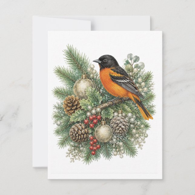 Carte De Correspondance Collection Chants d'hiver du Baltimore Oriole  (Devant)