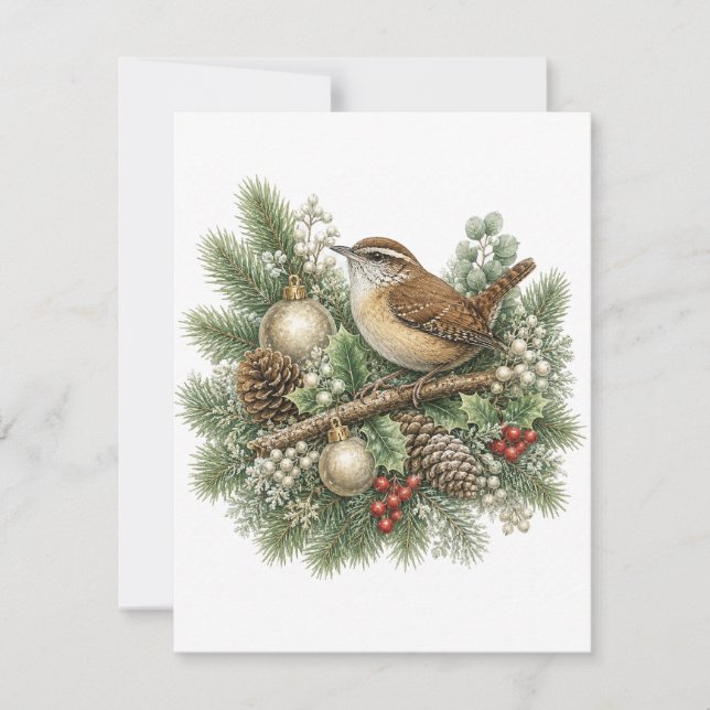 Carte De Correspondance Collection Chants d'oiseaux d'hiver de Troglodyte  (Devant)