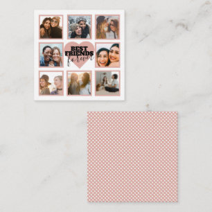 Carte De Correspondance Collection photo BFF moderne Rose Gold Heart