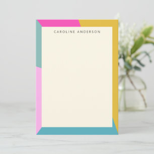 Carte De Correspondance Colorbloc Vibrant Bordure moderne Personnalisée