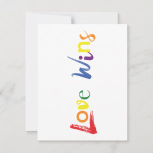 Carte De Correspondance Coloré, gai, design créatif de Love Wins