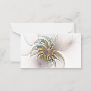 Carte De Correspondance Colorful fractal ornament. Flower art