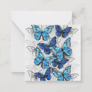 Carte De Correspondance Composition des White and Blue Butterflies