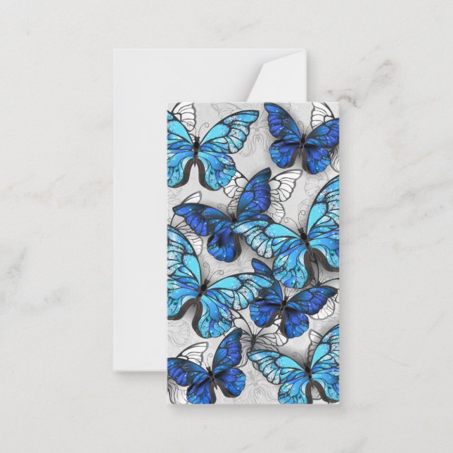 Carte De Correspondance Composition des White and Blue Butterflies (Devant)