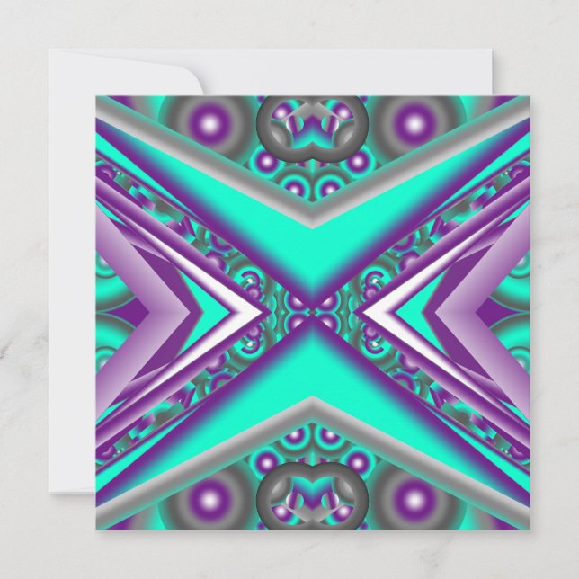 Carte De Correspondance Concentré Cerclé Au Point Abstrait (Devant)