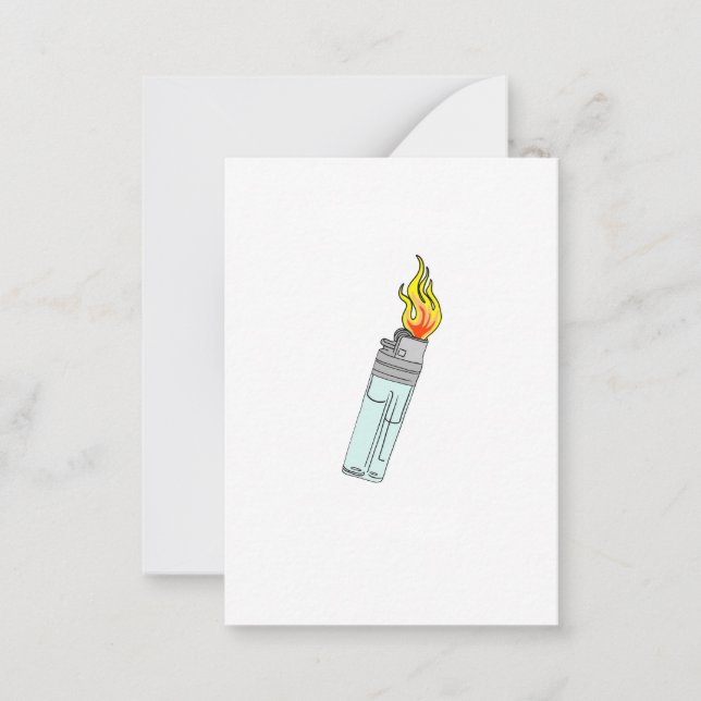Carte De Correspondance Conception de briquet et de flamme (Devant)