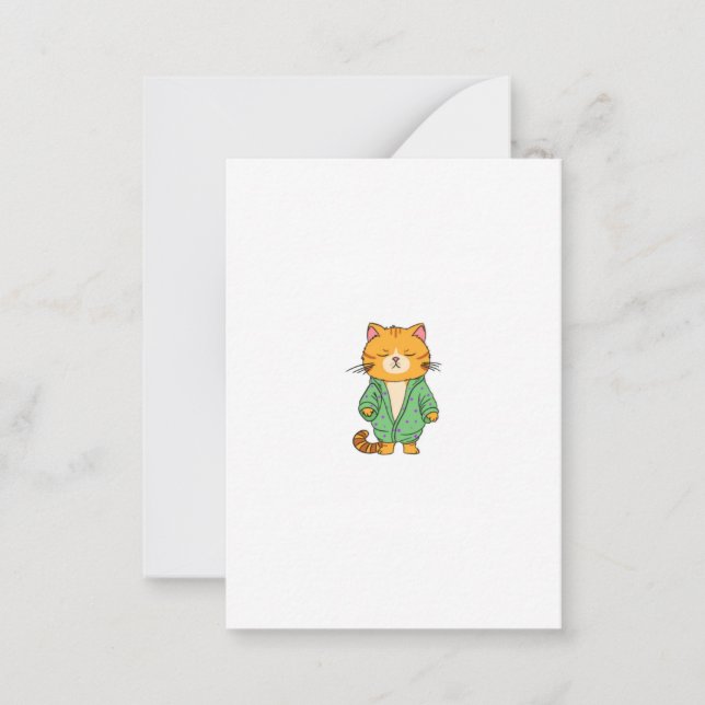 Carte De Correspondance Conception de chat mignon, chat roux (Devant)