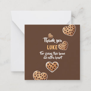 Carte De Correspondance Conception de coeur de Merci personnalisé