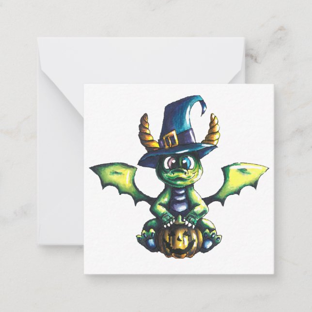 Carte De Correspondance Conception magique du dragon d'Halloween (Devant)