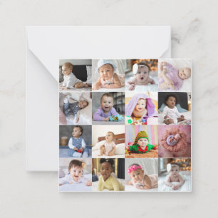 Carte De Correspondance Concevez votre propre collage de 16 photos