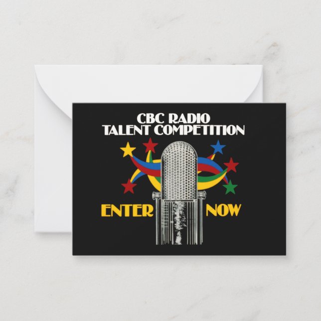 Carte De Correspondance Concours CBC Radio Talent - promo (Devant)