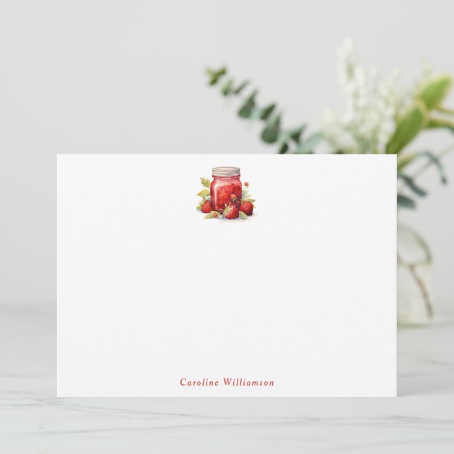 Carte De Correspondance Confiture de fraises de campagne personnalisée Cot (Debout devant)