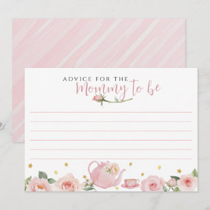Carte De Correspondance Conseil Baby shower Tea Party pour les futurs