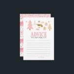 Carte De Correspondance Conseils de Noël de Santa Baby pour les nouveaux p<br><div class="desc">Une carte adorable "Conseils pour les nouveaux parents" représentant le Père Noël et de charmants éléments de Noël dans un style scandinave. Ce sera parfait pour une baby shower d'hiver,  de Noël ou rose/or pour une petite fille. 

Une invitation à la baby shower assortie et d'autres accessoires sont disponibles.</div>