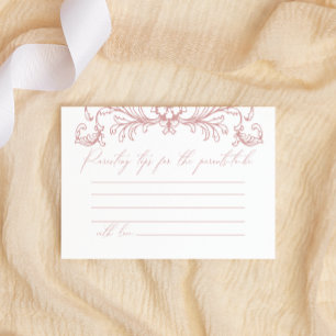 Carte De Correspondance Conseils de parentalité pour une baby shower vinta