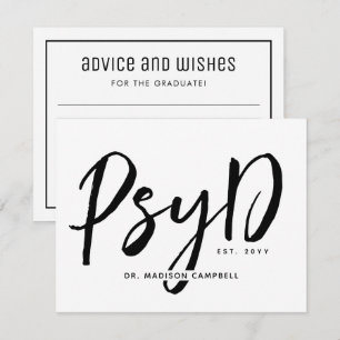 Carte De Correspondance Conseils et souhaits de la PsyD Graduation Party