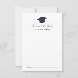 Carte De Correspondance Conseils et Vœux de Diplôme Minimalistes Modernes