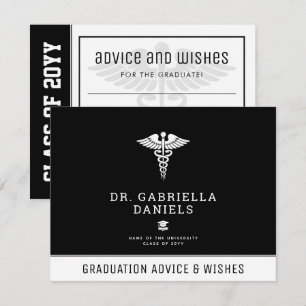 Carte De Correspondance Conseils et vœux de fin d'études de médecin de l'é