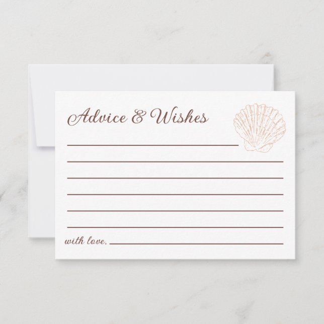 Carte De Correspondance Conseils & Wis Seashell Baby shower Océanique (Devant)