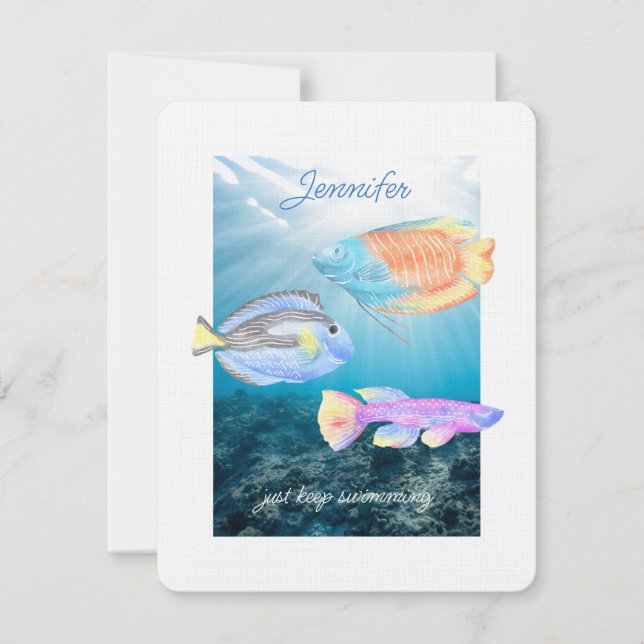 Carte De Correspondance Conserver Les Poissons De L'Océan (Devant)
