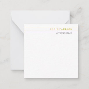 Carte De Correspondance Consultant en droit or et blanc Profession