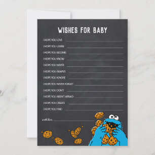 Carte De Correspondance Cookie Monster Chalkboard Baby showers souhaits