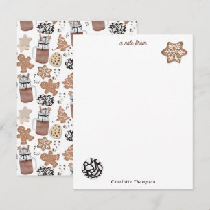 Carte De Correspondance Cookies de Noël et Période de Fêtes de Cuisson de 