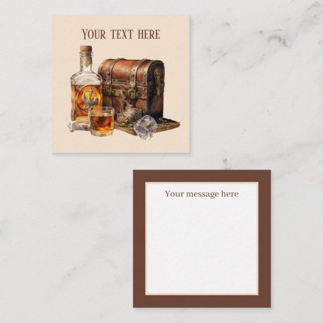 Carte De Correspondance Cool Bourbon ajouter un message (Devant / Derrière)