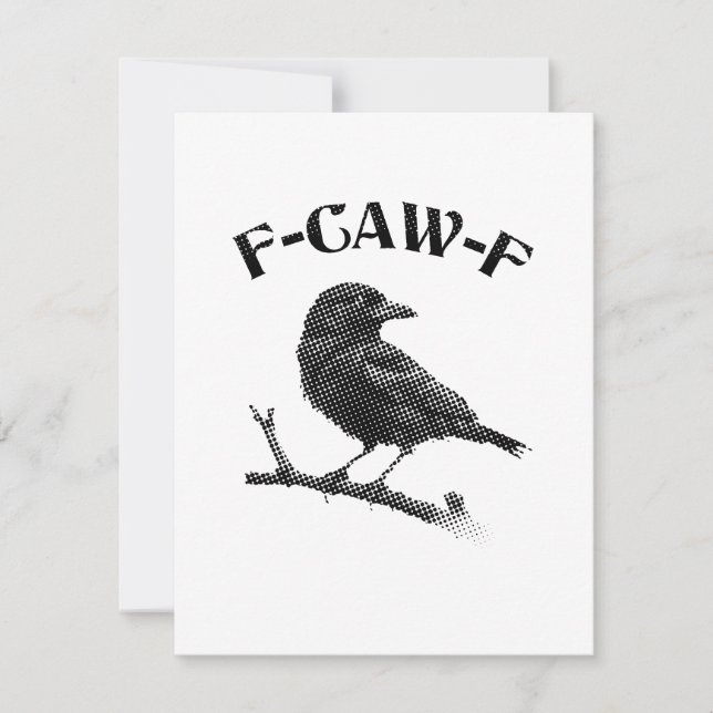 Carte De Correspondance Corbeau F-CAW-F Halloween (Devant)