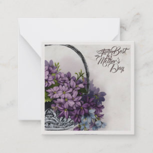 Carte De Correspondance Corbeille de Fleurs Vintage – Épanouissement de la