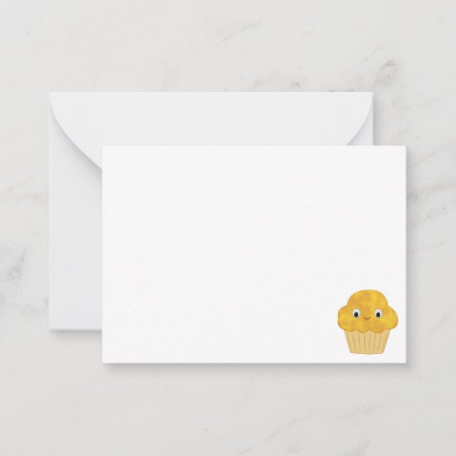 Carte De Correspondance  Corn Muffin Cute Drawing Blank All Occasion (Devant)