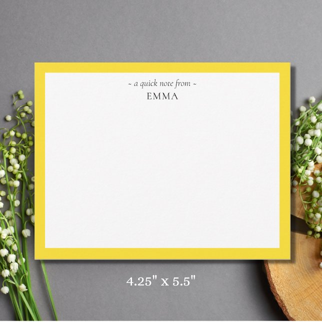Carte De Correspondance Correspondance chic moderne ananas jaune (Créateur téléchargé)