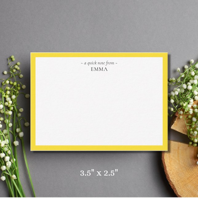 Carte De Correspondance Correspondance chic moderne ananas jaune (Créateur téléchargé)