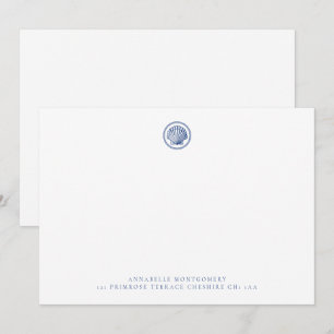 Carte De Correspondance Correspondance de la marine du coquillage nautique