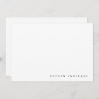 Correspondance simple minimaliste noire blanche