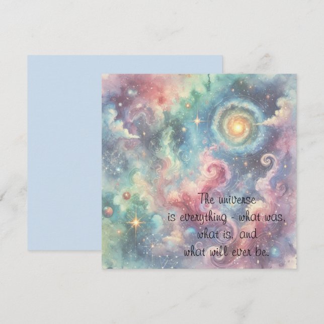 Carte De Correspondance Cosmos & Citation (Devant / Derrière)