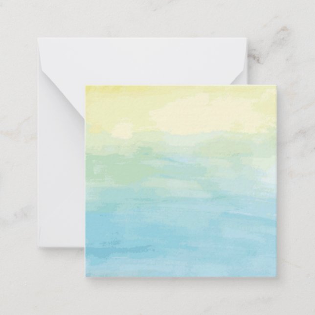 Carte De Correspondance Coucher de soleil à l'aquarelle (Devant)