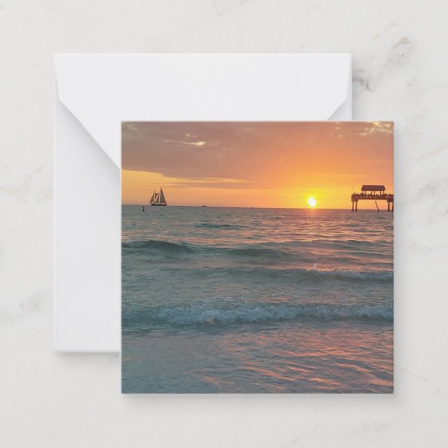 Carte De Correspondance Coucher de soleil sur Clearwater Beach Magnet (Devant)