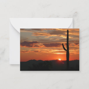 Carte De Correspondance Coucher de soleil sur le paysage de l'Arizona