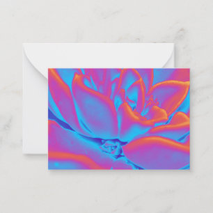 Carte De Correspondance Couleur arc-en-ciel plante Succulent